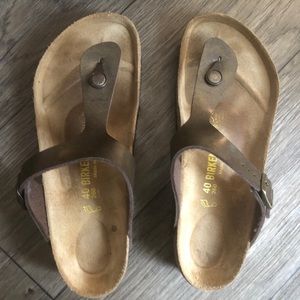 Size 40 Birkenstocks- Gizeh in Graceful Toffee